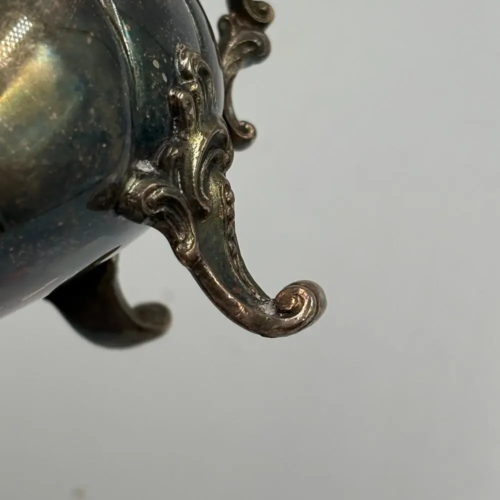 Vintage Silverplate Newport Covered Sugar Bowl Double Handled W Lid